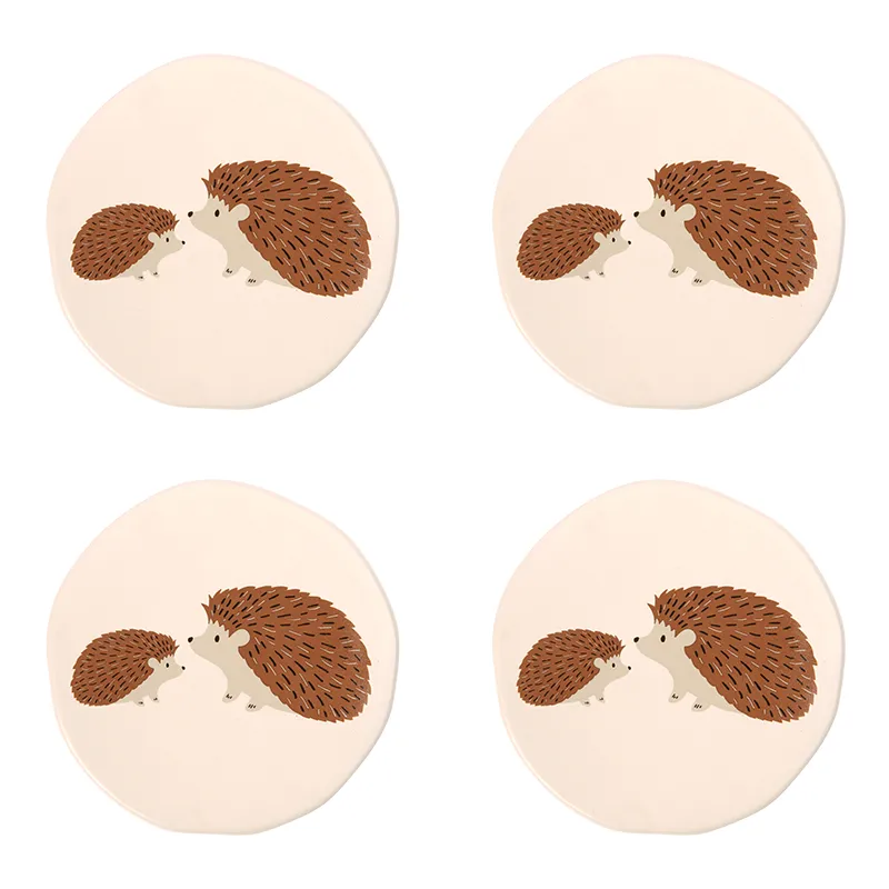 Woodland Set of 4 Coasters - Beige