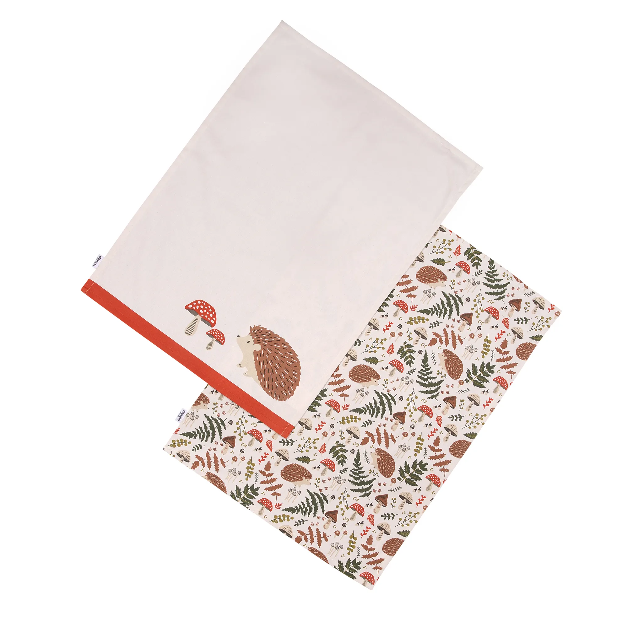 Woodland Set of 2 Tea Towels - Beige
