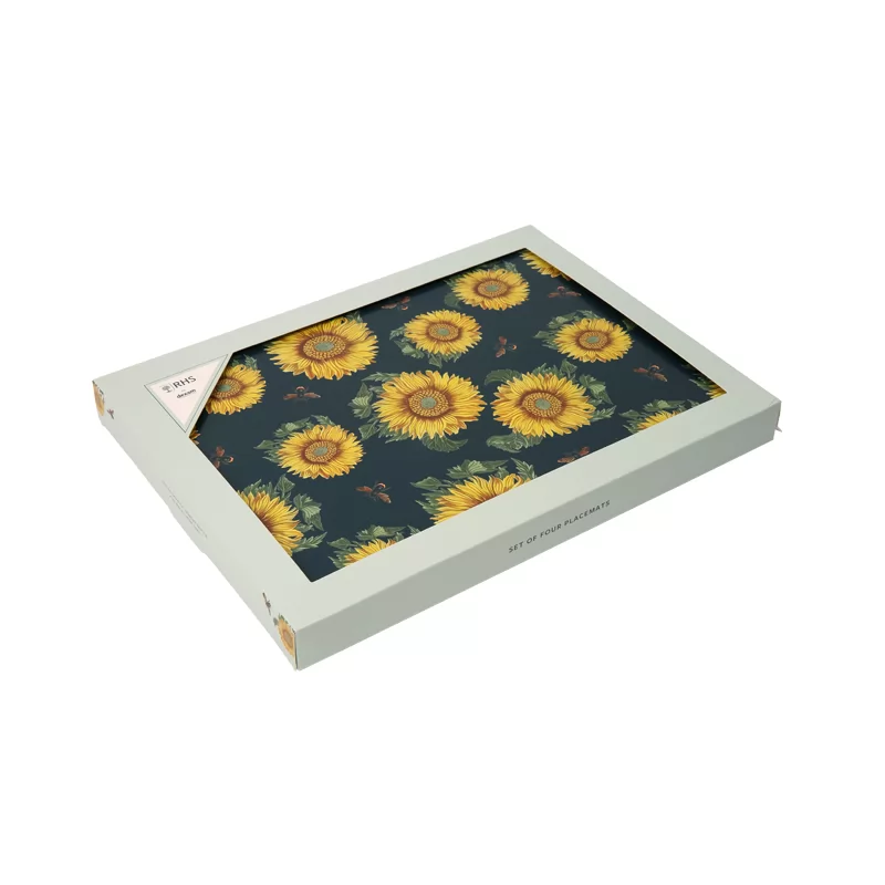 RHS Sunflower Set of 4 Placemats - Navy